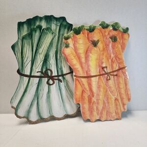 Vintage Italian Cermaic Pottery Trivets, Hot Plate Holder